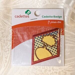 Girl Scouts of America Comic Artist Cadette Badge Red Yellow Achievement Patch